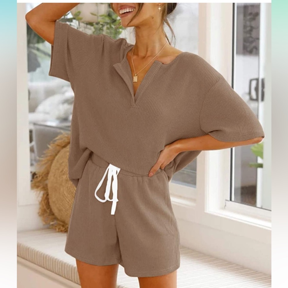 Two Piece - Mocha Lounge Pajama Set